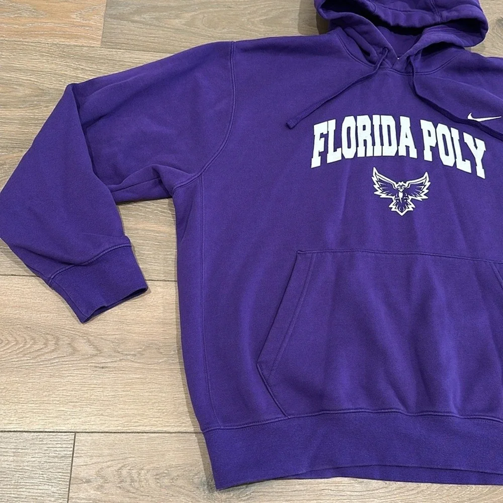 NIKE Purple FLORIDA POLY Fleece Pullover Sweatshirt Hoodie‎ Size XL